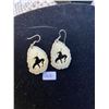 Image 1 : Carved deer horn earrings