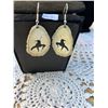 Image 2 : Carved deer horn earrings