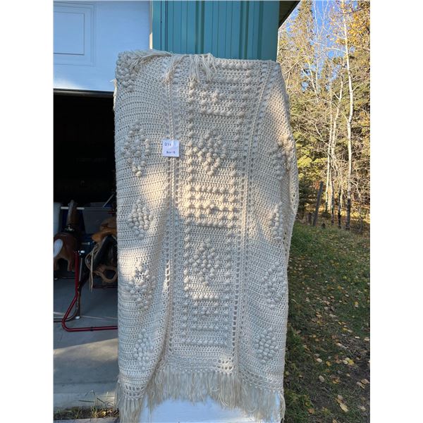 Hand crocheted throw