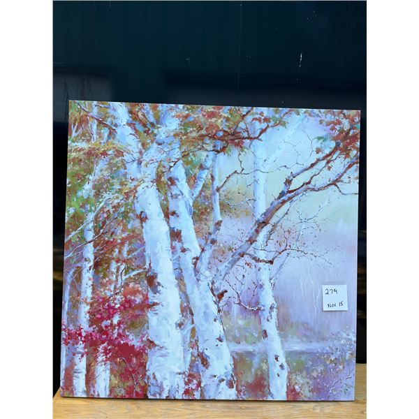 Birch tree artwork- 36" by 36"