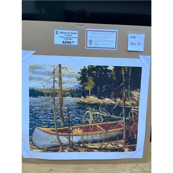 tom thomson group print- the canoe
