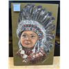 Image 1 : Picture of a first nations child by an first nations artist-c.thompson- 22" by 32"