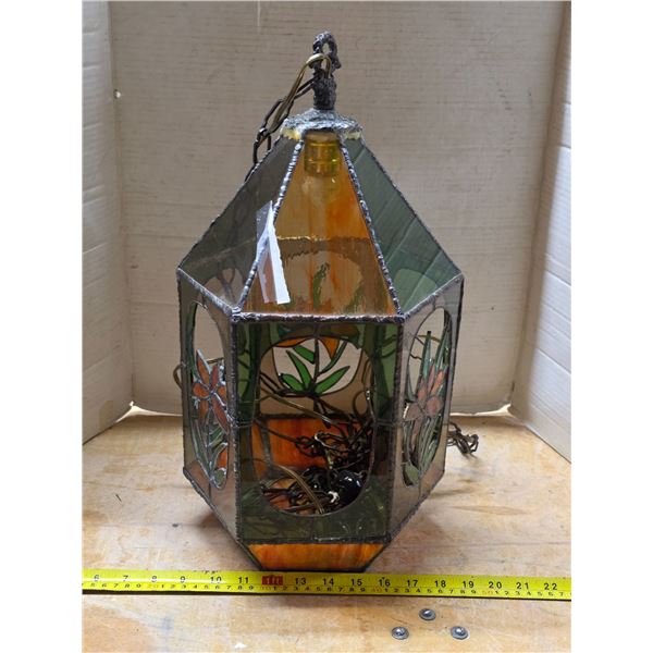 Stained plastic lamp- 17"H