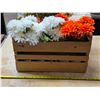 Image 2 : Wood crate of fake flowers