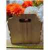 Image 3 : Wood crate of fake flowers