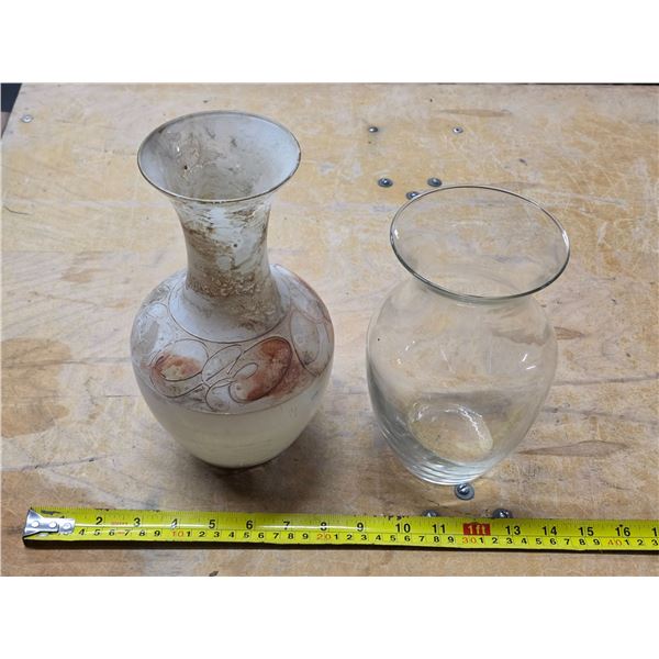 2 vases- one made in italy