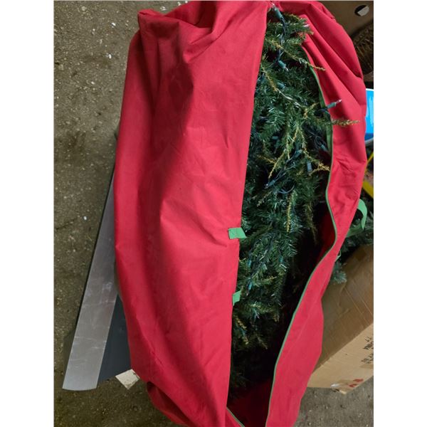 Light up christmas tree with bag- roughly 8'H