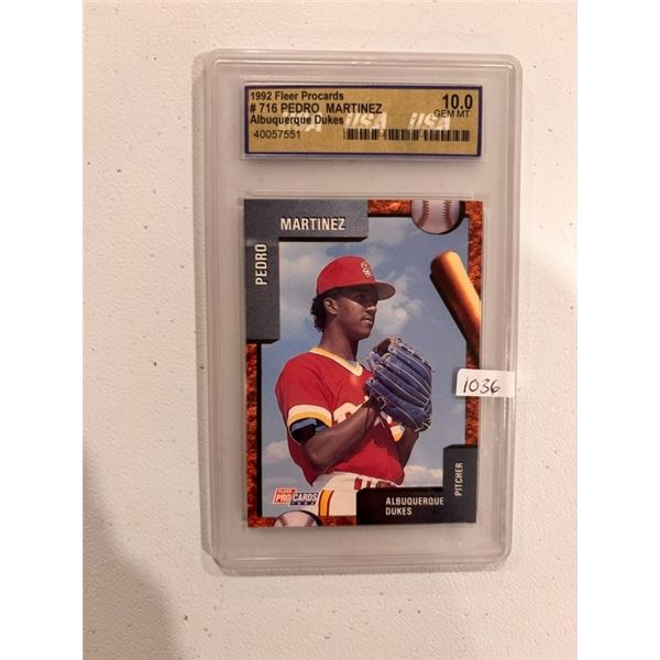 Pedro Martinez - Rookie Card - Graded Gem Mint