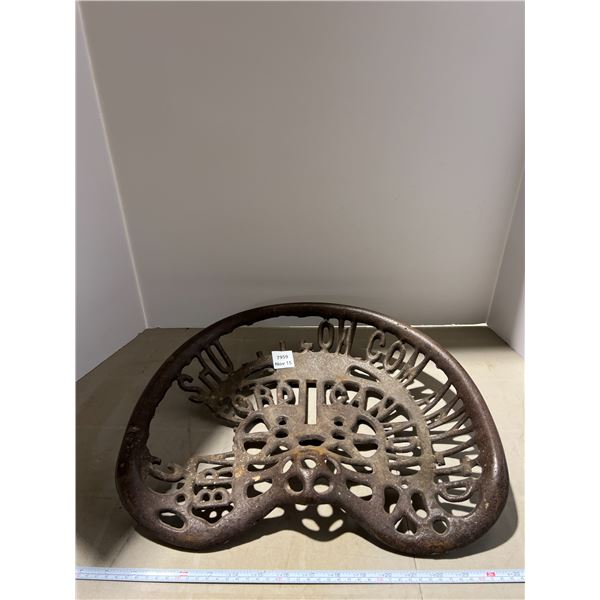 Cockshutt Plow Co-cast seat (missing Letter)