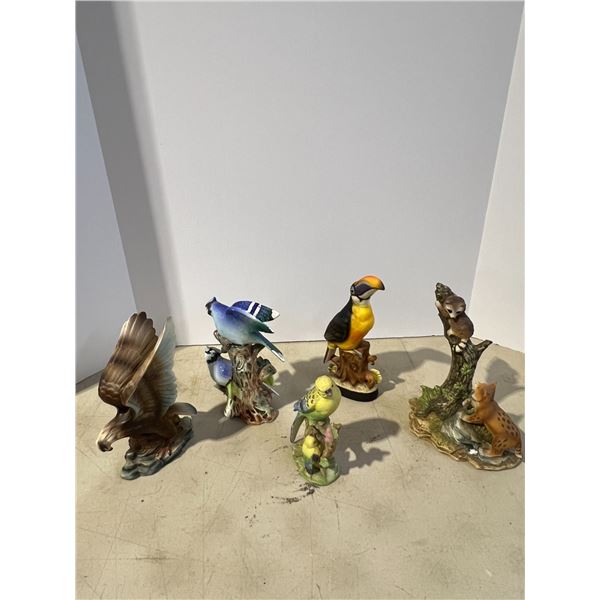 (4) Ceramic Bird Figurines and others