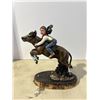 Image 1 : Boy riding calf Figure 8" x12"