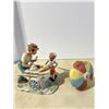 Image 2 : Man and Girl with Ice cream cart w/ umbrella 8" x 11" Tall ceramic
