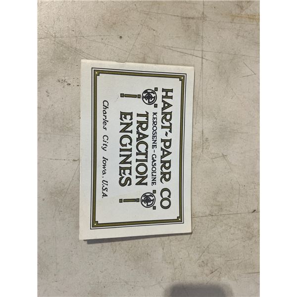 Hart-Parr Co. Kerosene - Gasoline traction engines booklet'