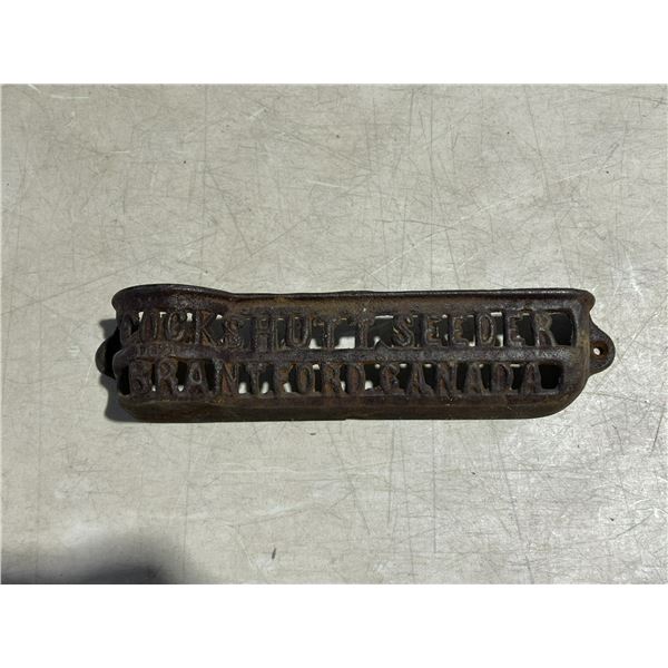 Cockshutt Seeder Tool Box cast 16" long in very good condition