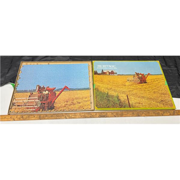 1000 pcs Heritage Puzzle 1950's Combine Harvesting