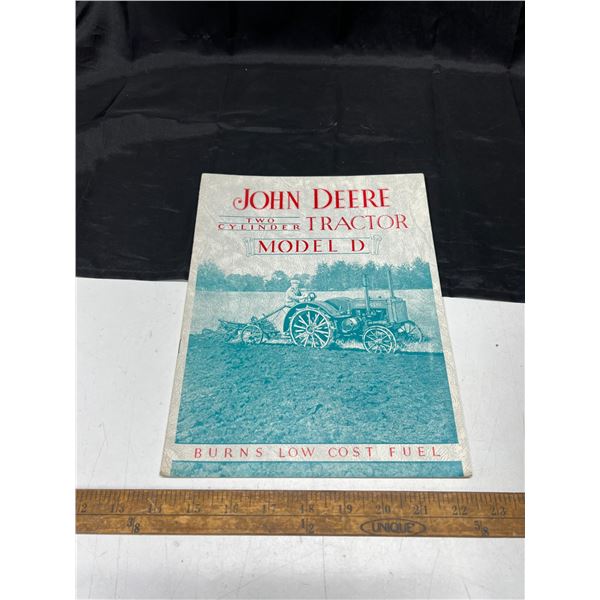 John Deere Two-Cylinder Tractor "Model D" , Burns Low cost fuel
