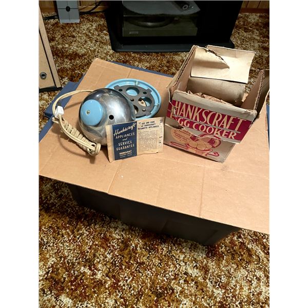 Electric Egg Cooker by Hankscraft Appliances, Toronto.  Original box.