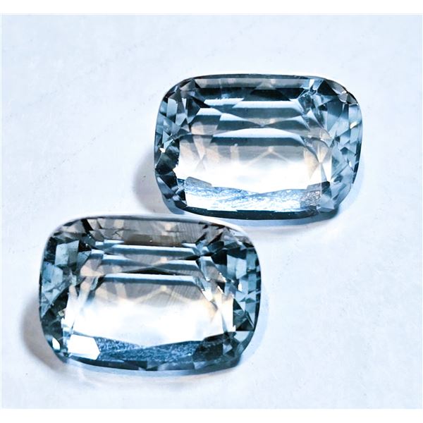 $8,933 Appraisal - 11.91 ct Cert. Aquamarine gemstone Pair