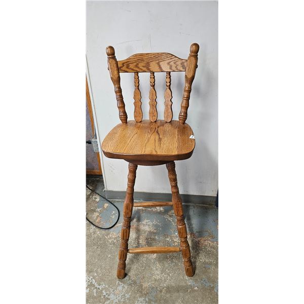 Wooden Swivel Bar Stool 43.5" (30" seat height)
