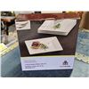 Image 2 : (2) Sets 7.5" Square White Porcelain Plates.  4 per set.  Unused in Box