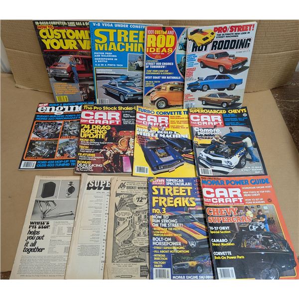 bag of CarCraft, etc 70's/80's magazines
