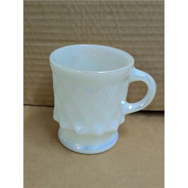rare FireKing "Kimberly" iridescent coffee mug