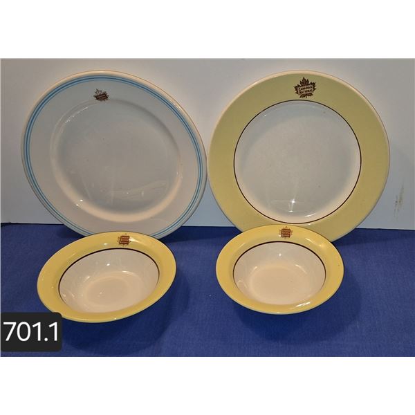 4 Pcs. Canadian National Railways China - one is Medalta