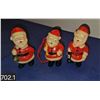 Image 1 : Group of 3 1940's celluloid Santas