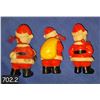 Image 2 : Group of 3 1940's celluloid Santas