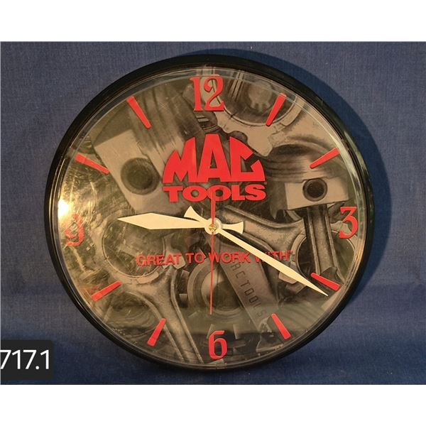 Mac Tools advertising clock