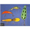 Image 1 : Group of 4 vintage fishing hooks (lures)