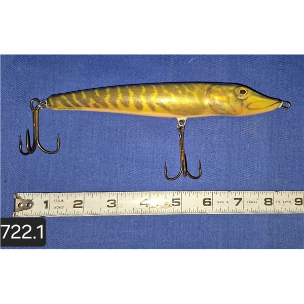 Large fish hook (lure), 8 inches, Salmo, Poland. Marked "Jack 18".