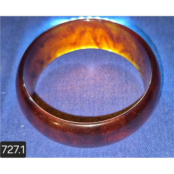 Bakelite root beer bracelet, 1940s