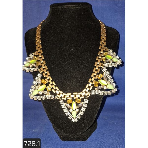Huge vintage Stella & Dot rhinestone necklace