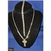 Image 1 : Matching 1950s rhinestone necklace and tennis bracelet, perfect condition