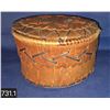 Image 1 : Large 1930s native birch bark basket, 8 1/2 inches across