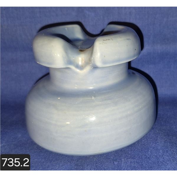 Early insulator - blue and white swirl porcelain