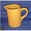 Image 1 : Medalta basketweave pitcher, 5 inches, shallow chip on spout
