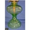 Image 2 : Uranium glass, green depression glass oil lamp, glows!