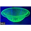 Image 2 : Uranium glass, depression glass mixing bown, no damage, glows!