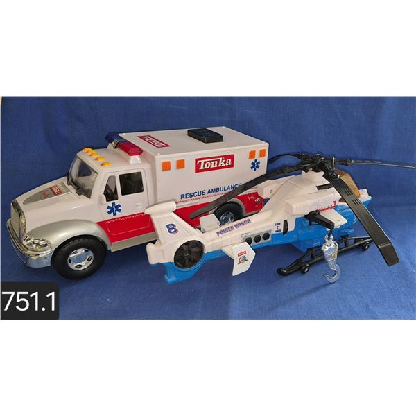 Pair of Tonka battery-operated toys, excellent shape