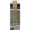 Image 1 : Pair of wooden oars with metal attachments, made in Quebec, excellent condition
