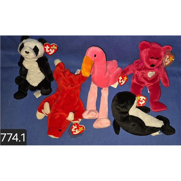 Group of 5 Ty Beanie Babies #2