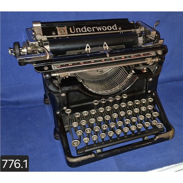 Antique Underwood typewriter from Prince Albert Daily Herald, working