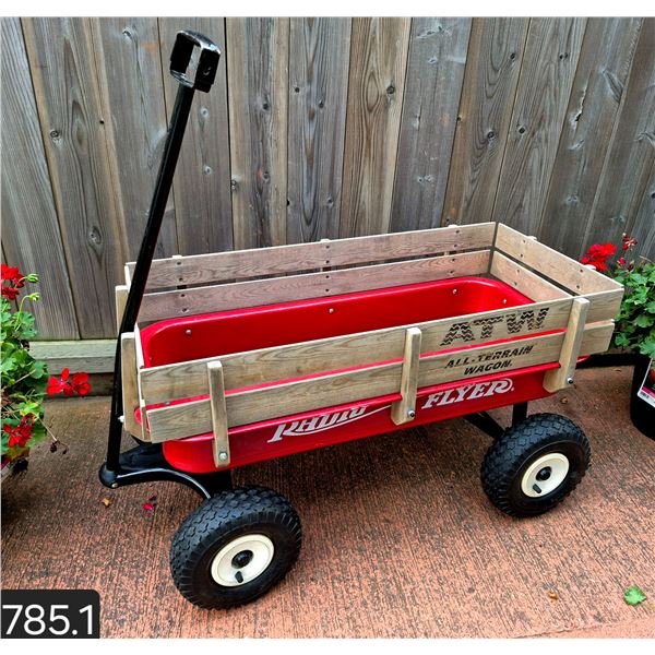 Large Radio Flyer Red Wagon, beautiful condition! Always kept inside, no rust! Pneumatic tires.