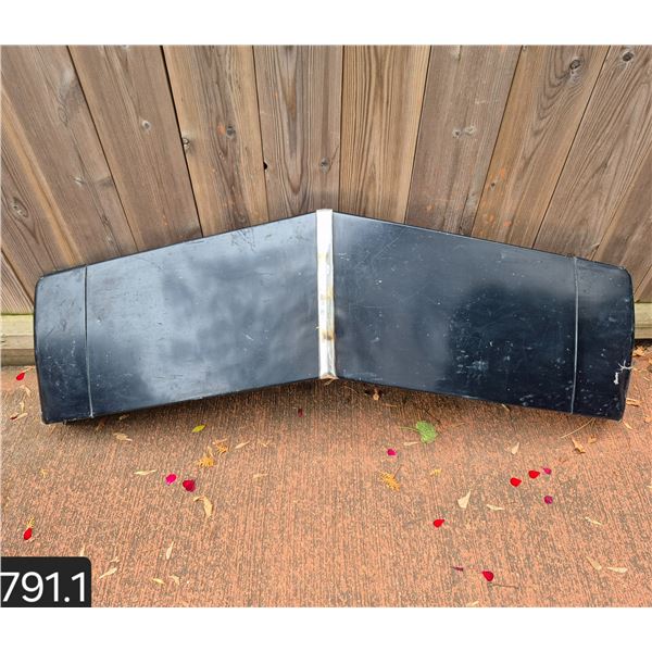 1940s/1950s Pickup/Half-ton exterior sunvisor, couple of cracks in metal, otherwise straight