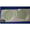 Image 1 : Pair of large 12 inch green glass Pyrex Festiva plates, no chips or cracks