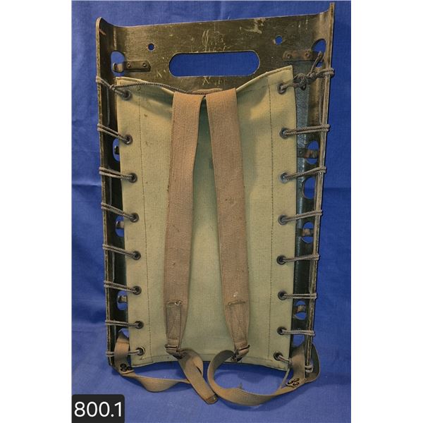 World War II military pack board, back pack. All original in great shape. Wood and canvas