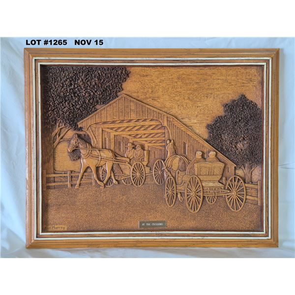 Kim Murray " At The Crossing" Picture.  Creative Carvings Art.