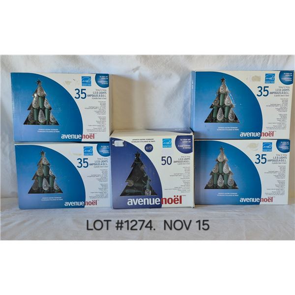 (5) boxes of LED Christmas Lights.  New in Box.  One box opened for pictures.  Purchased New never u